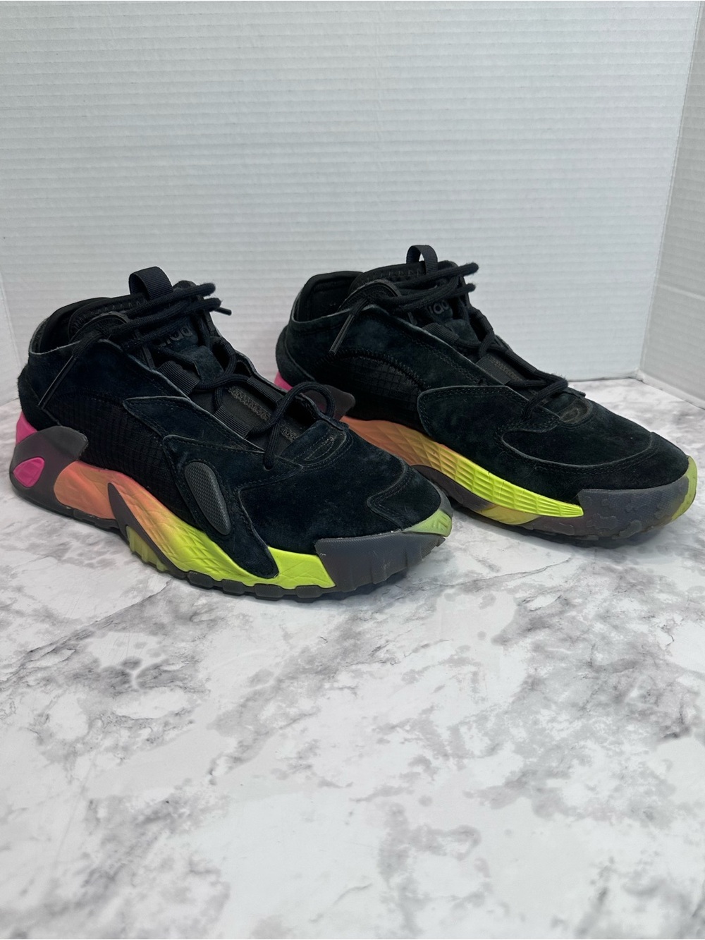 Adidas Streetball Sneakers Black Neon Men’s size 6.5